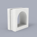 Casting Mold for Arch Shape 3D Breeze Block - Image 2