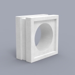 Casting Mold for Recessed Round Hole 3D Breeze Block - Image 2