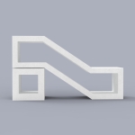 Casting Mold for Zigzag 3D Breeze Block