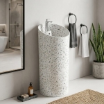 Casting Mold for Floor-standing Pedestal Sink with Angled Rim VC-WL10010