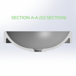 Circular Casting Mold for Semi-Recessed Basins VC-GJW06 - Image 2